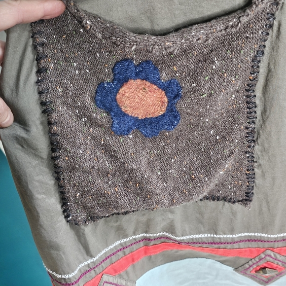 Handmade Boho Upcycled sleeveless Dress Small-Medium - Picture 7 of 12